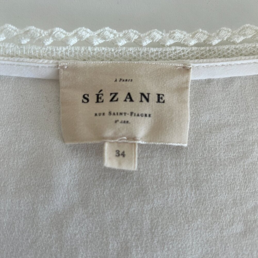 like new Sézane Tina blouse / ecru / size 2 or EU34 - Picture 4 of 11